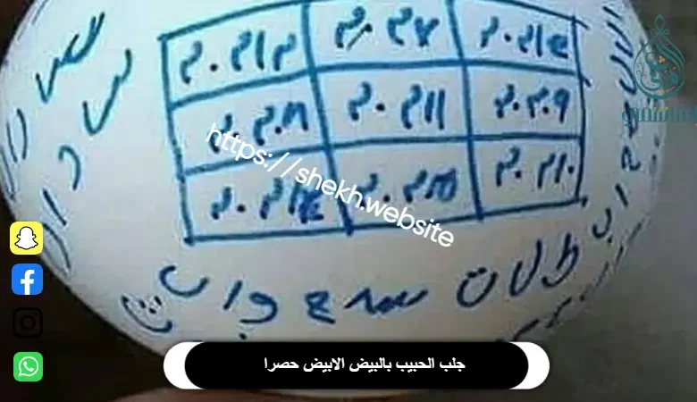 جلب الحبيب بالبيض الابيض حصرا